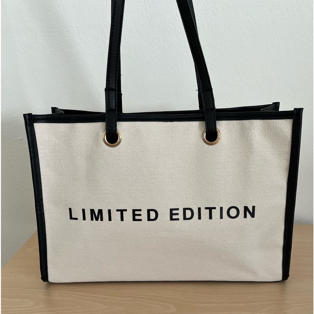 LIMITED EDITION Coated Canvas Shopping Tote BNWOT - Picture 1 of 11